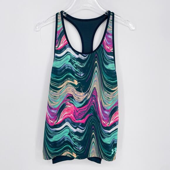 Under Armour Youth Size XL Heat Gear Racerback Marble Swirl Colorful Tank Top - Picture 1 of 5